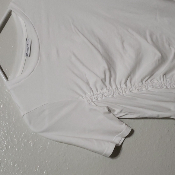 Zara Asymmetrical Top, Color White, Size S - Picture 5 of 9